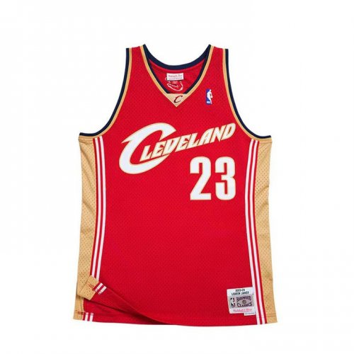 Maillot de Basket #23 Lebron James Cavaliers 2008-09 M&N Vintage Rouge Imprimé